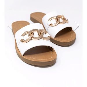 Pink lily sandals by soda